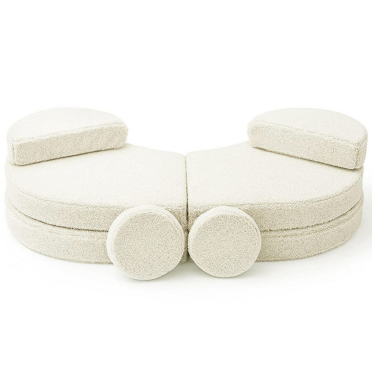 MODULSOFA für Kinder, Bearly, cremig - Creme, Textil (160/54/24cm) - MeowBaby