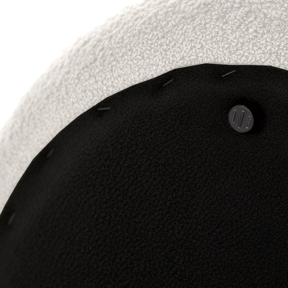 HOCKER oval 52/48/32 cm Stoff Creme - Creme, Holz/Textil (52/32/48cm) - CLP