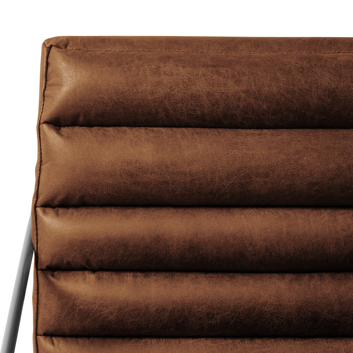 SESSEL - Antiklederlook - Braun, Textil (63/71/78cm) - home24