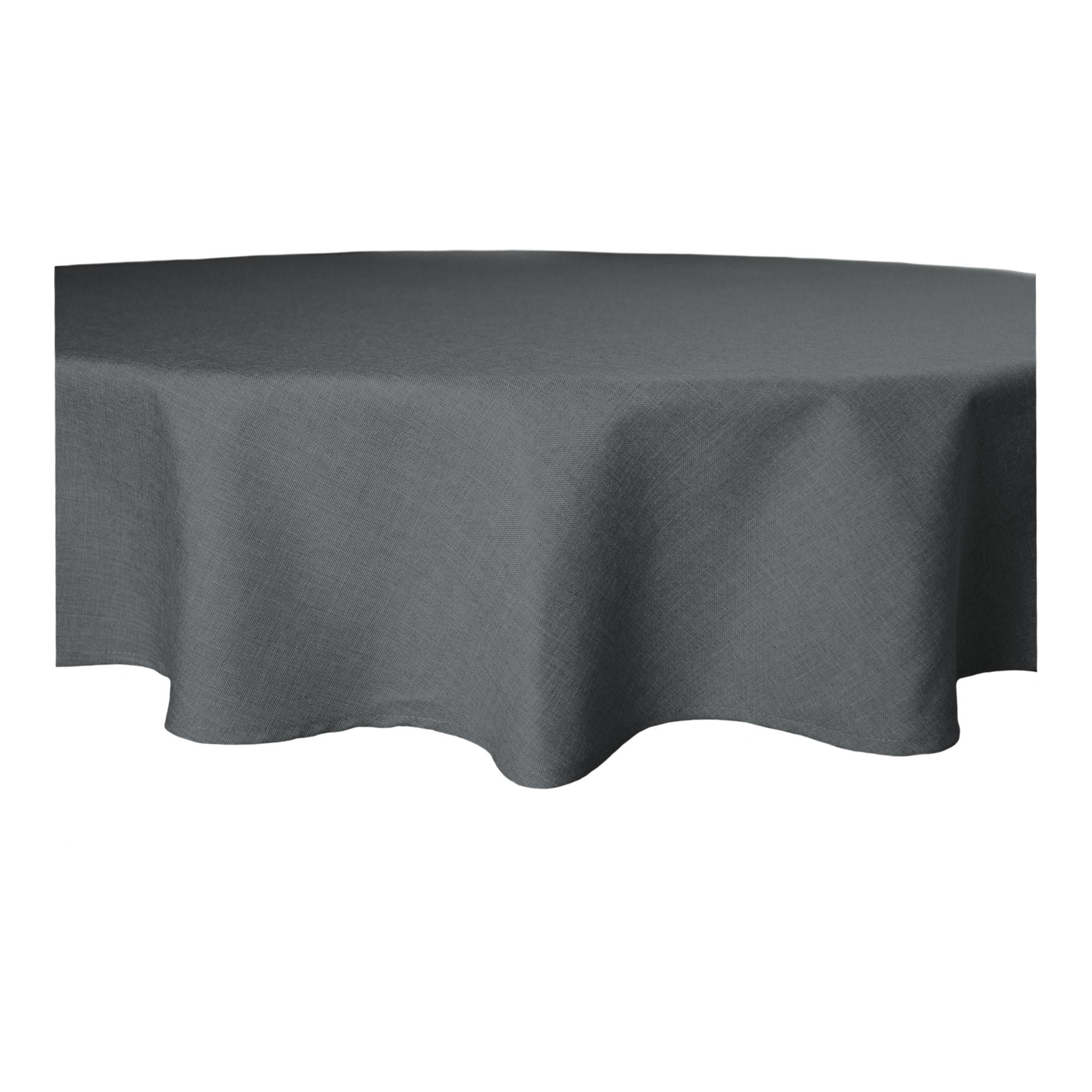 TISCHDECKE Leinenoptik 140 cm rund Anthrazit - Anthrazit, Textil (140cm) - TiborTex