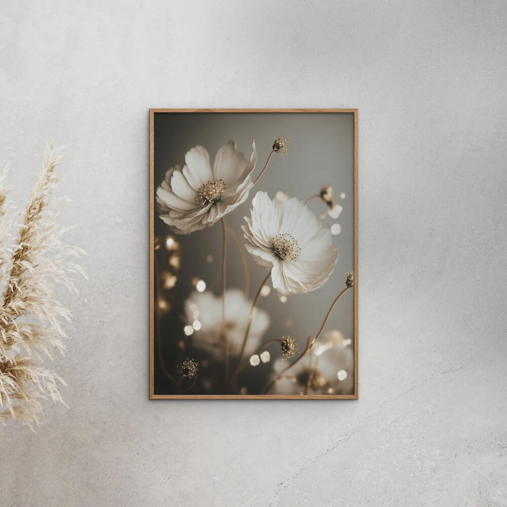 POSTER mit Rahmen Treechild - Golden Beauties - Eichefarben/Weiß, Holz/Papier (70/100cm) - Poster&Frame