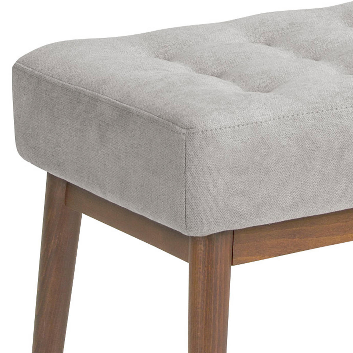 HOCKERBANK Grau Walnuss 100/40/45 cm - Walnussfarben/Grau, Textil (100/45/40cm) - ANGEL CERDA