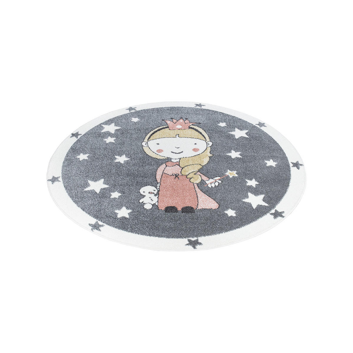 KINDERTEPPICH Anime 893 Grau 160 cm Rund - Grau, Textil (160/160cm) - carpet city