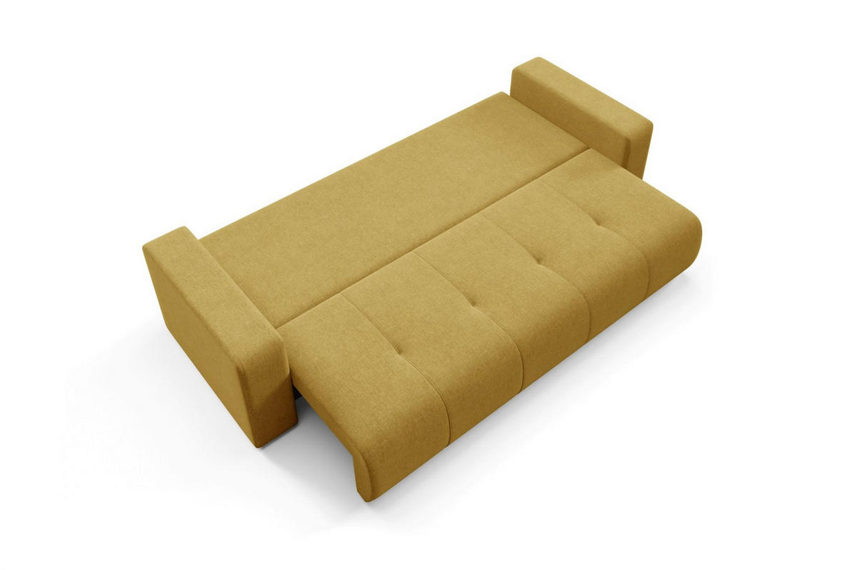 SCHLAFSOFA Augusto - Gelb, Holzwerkstoff/Textil (244/82/102cm) - Fun Möbel