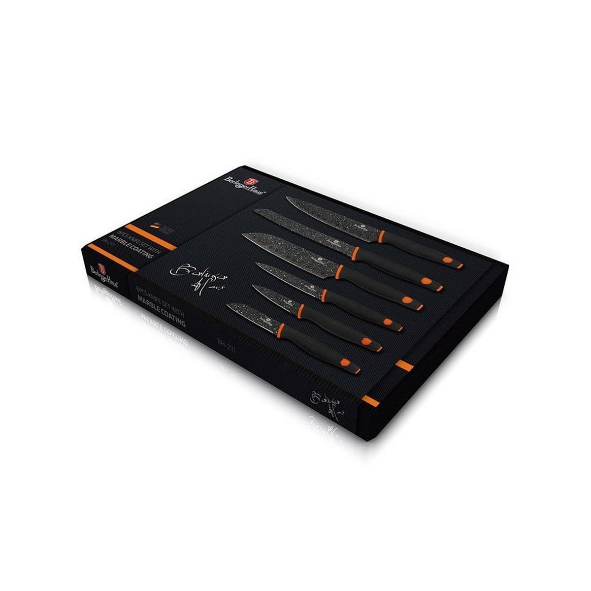 MESSERSET Schwarz 30/10/30 cm BH2111 - Schwarz, Metall - Berlinger Haus
