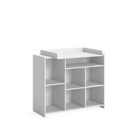 WICKELKOMMODE Oskar Weiß 113 x 100 cm mit offenen Regalen - Weiß, Holzwerkstoff (113/100/53cm) - Vicco