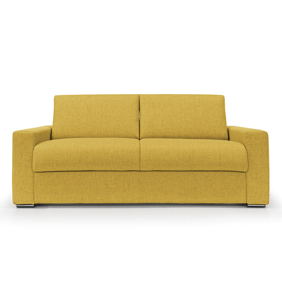 SCHLAFSOFA Nixon - Gelb, Textil (220/93/96cm) - Divani.store