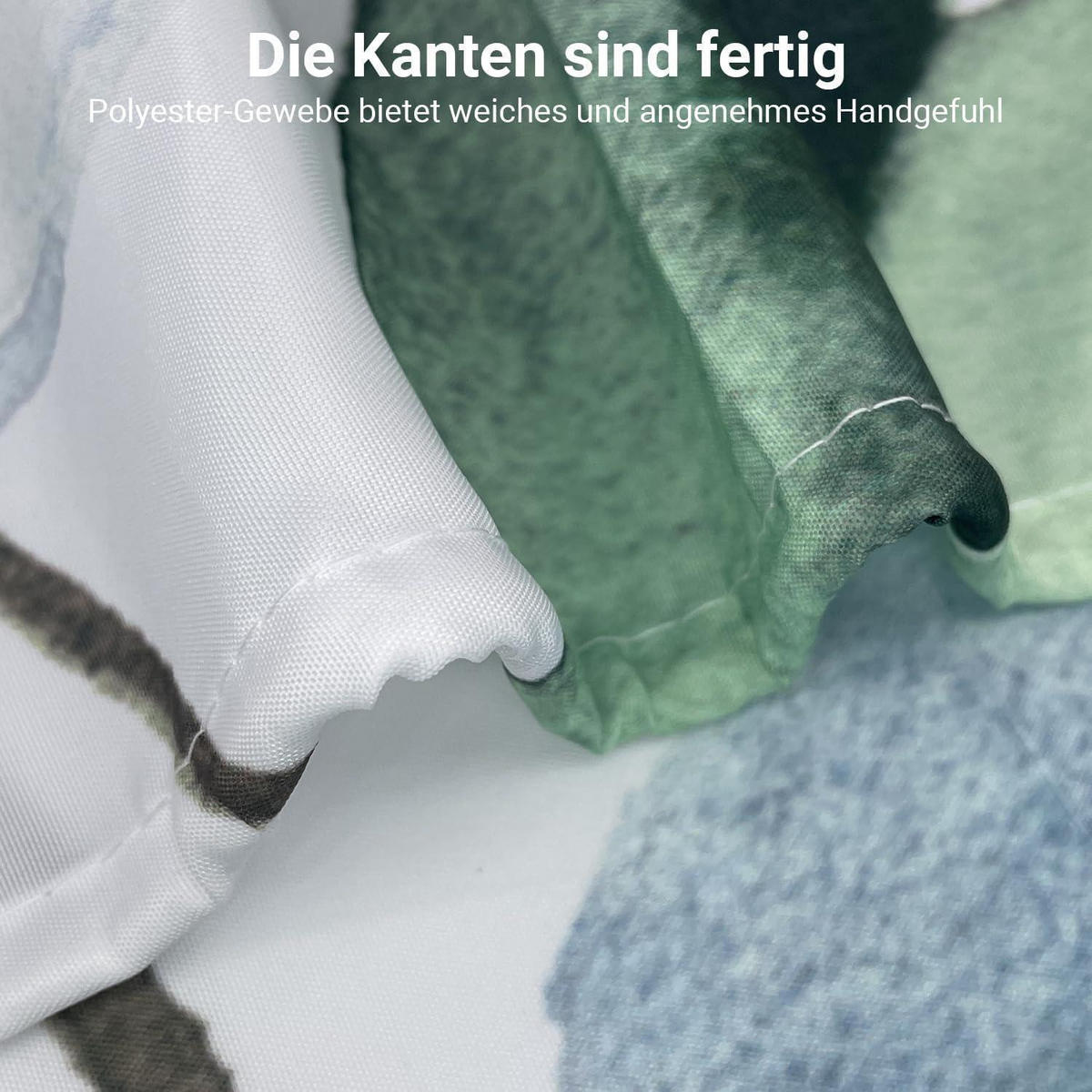 DUSCHVORHANG Blatt 180 x 170 cm Polyester Wasserabweisend Waschbar - Multicolor, Textil (180/170cm)
