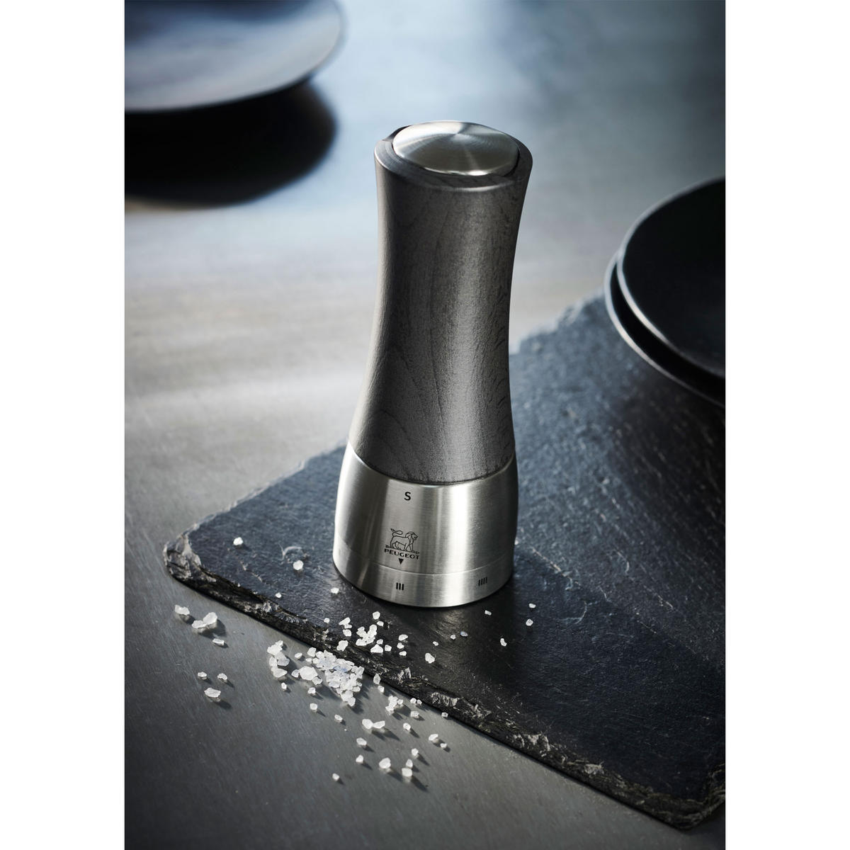 SALZMÜHLE Daman uSelect 16cm Buchenholz Graphit Stahlmahlwerk - Grau, Holz (6.1/16/6.1cm) - PEUGEOT