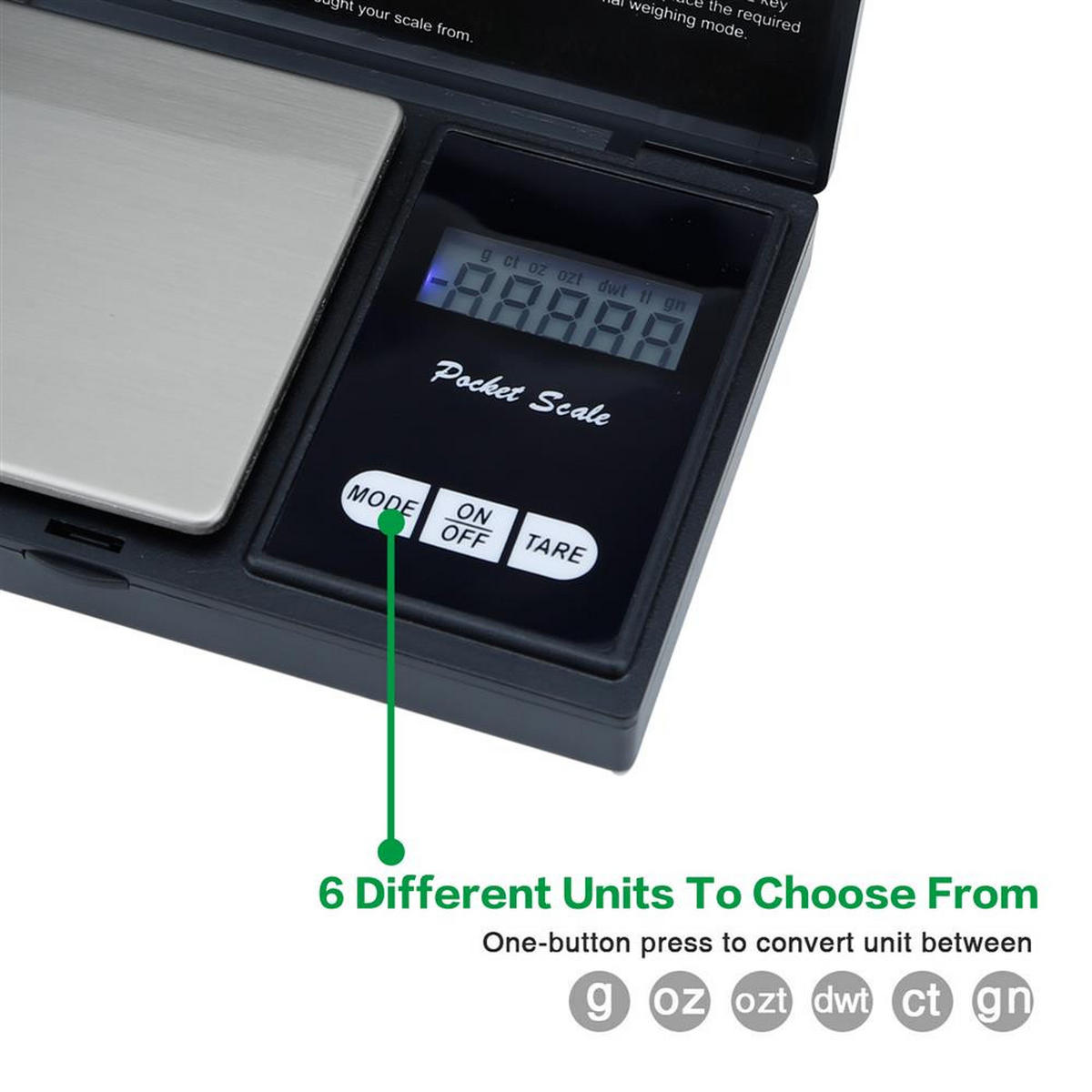 FEINWAAGE mit LCD Display - Schwarz, Metall (7.8/1.9/12.8cm) - Intirilife