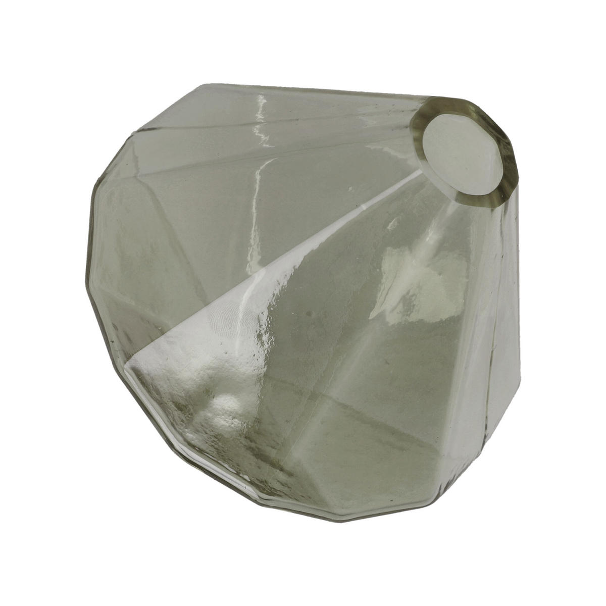 VASE Diamond grey, Glas, Grau, 12 cm - Grau, Glas (12cm) - Goebel
