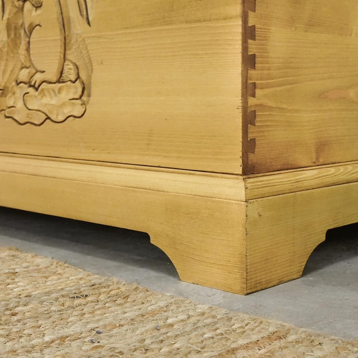 TRUHENBANK aus Massivholz JAGNA - Honig, Holz (90/50/45cm) - Seart