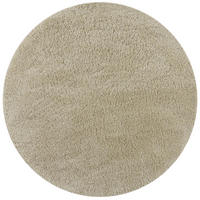 TEPPICH Hochflor Shaggy-Design, teddyweich LYNE, Beige 133x133 cm - Beige, Textil (133/133cm) - KADIMA DESIGN