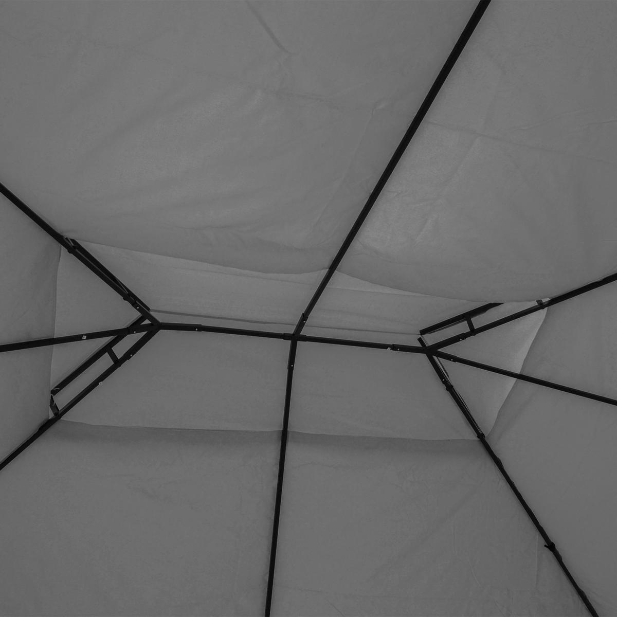ERSATZDACH Pavillondach, Polyester, Hellgrau - Hellgrau, Kunststoff (400/20/300cm) - Outsunny
