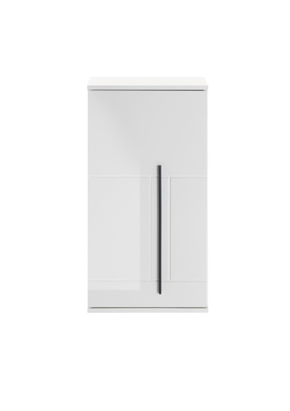 HÄNGESCHRANK M12 Weiß Hochglanz 45/85/30 cm links - Weiß Hochglanz, Holzwerkstoff (45/85/30cm) - Livojo