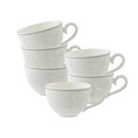 KAFFEETASSEN Gray Pearl weiß 120 ml 6er Set - Weiß, Keramik (0.12L) - Villeroy & Boch