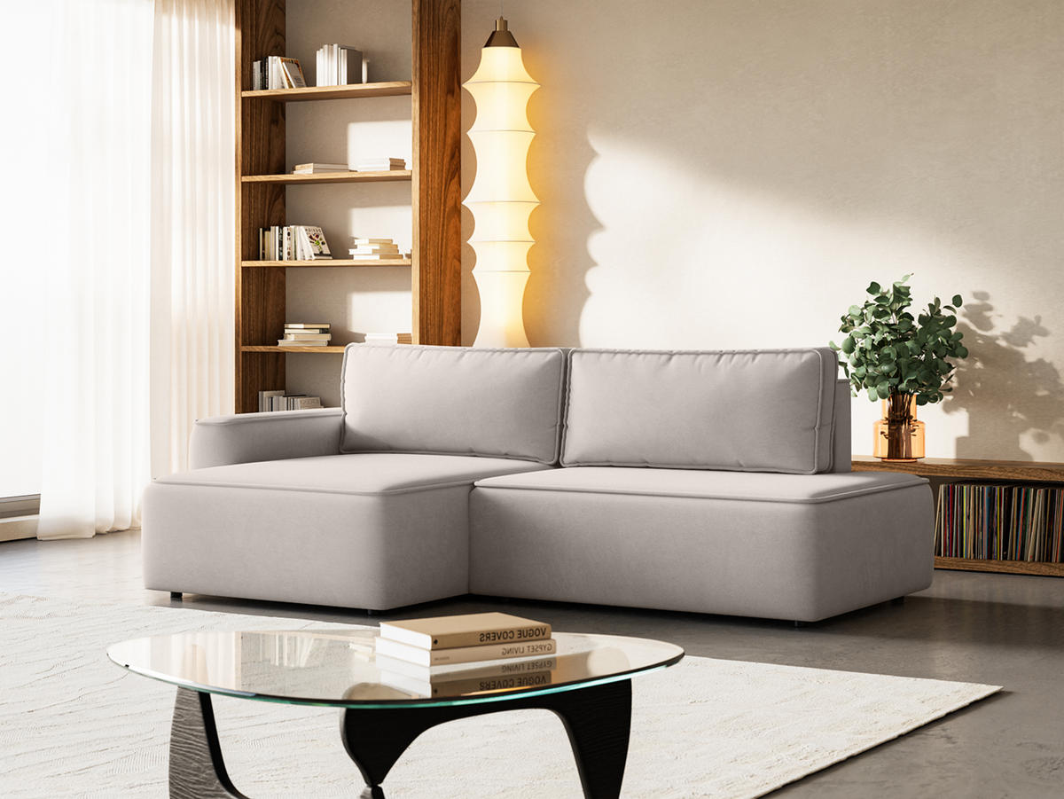 ECKSOFA Sarro mit Schlaffunktion, Weiß - Weiß, Textil (165/260cm) - Fedve