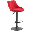 BARHOCKER Stoff rot - Rot/Schwarz, Textil/Metall (46/83/49cm) - CLP