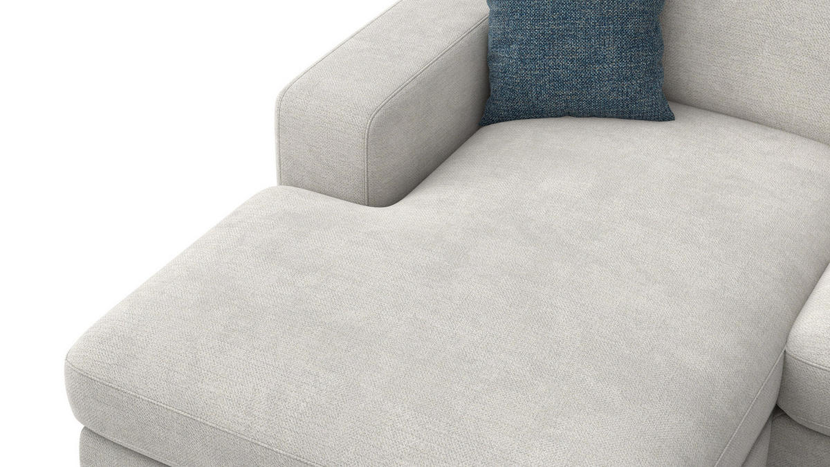 ECKSOFA OTTO 4-Sitzer, creme - Creme/Schwarz, Holz/Textil (279/159cm) - Courtois Laville