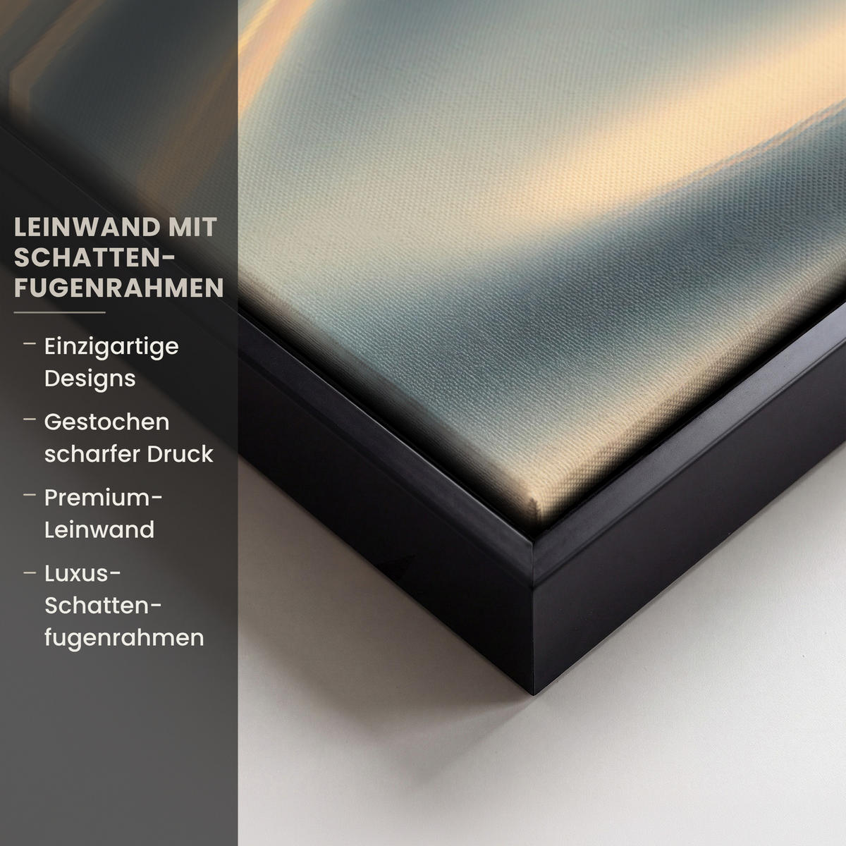 LEINWAND Bilder mit Rahmen - Herz - Wasser - Sonnenuntergang - Natur - Zen - 150x100 - Bernsteinfarben, Textil (150/100cm) - MuchoWow