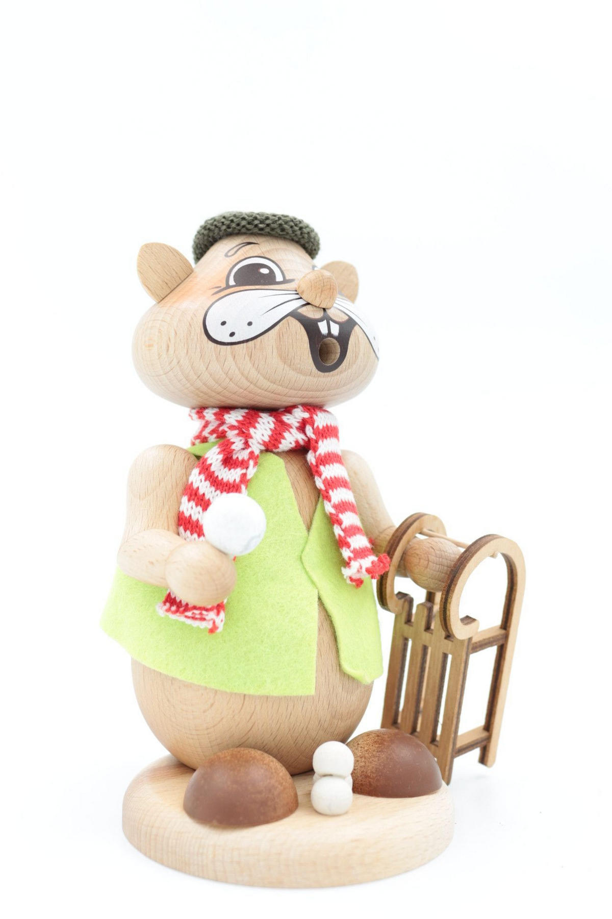RAUCHFIGUR Hamster Rodler 18 cm - Multicolor, Holz (12/18/0.1cm)