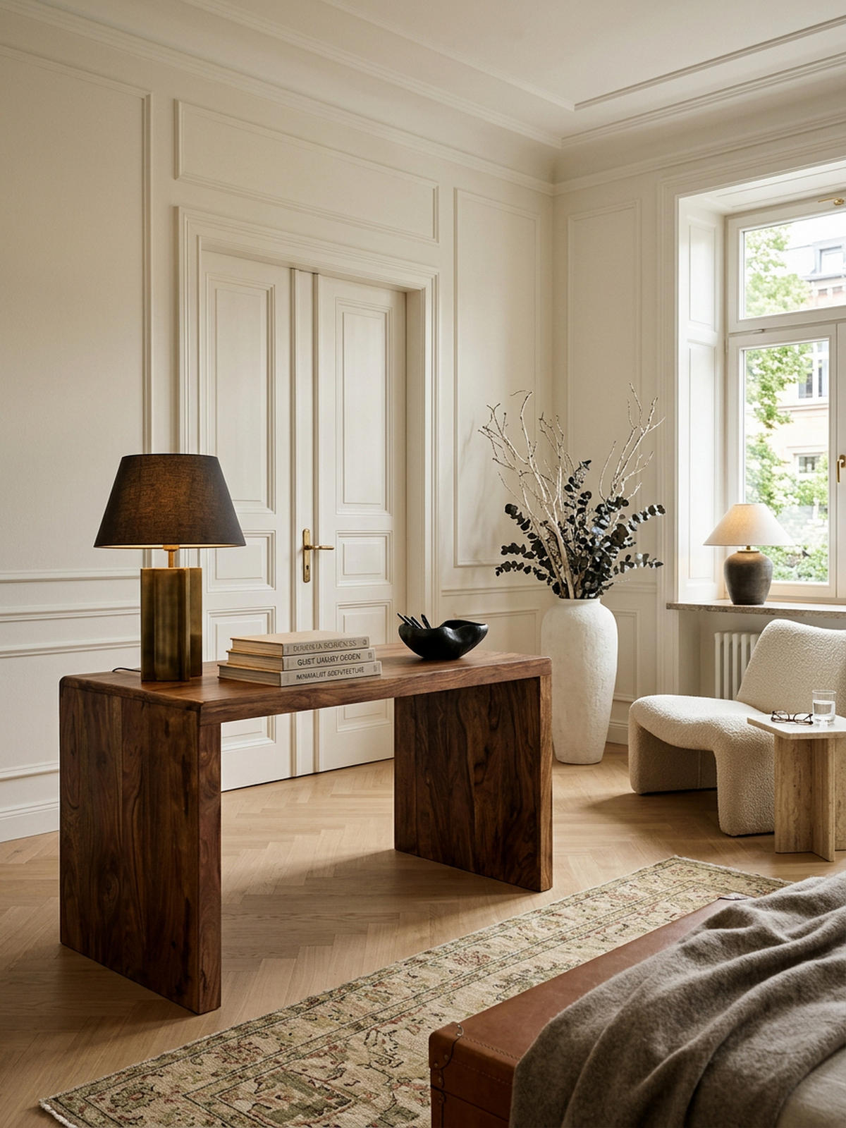 SCHREIBTISCH Massivholz Ablage Landhausstil BOHA, Dunkelbraun 120x60x76 cm - Sheeshamfarben/Braun, Holz (120/60/76cm) - KADIMA DESIGN