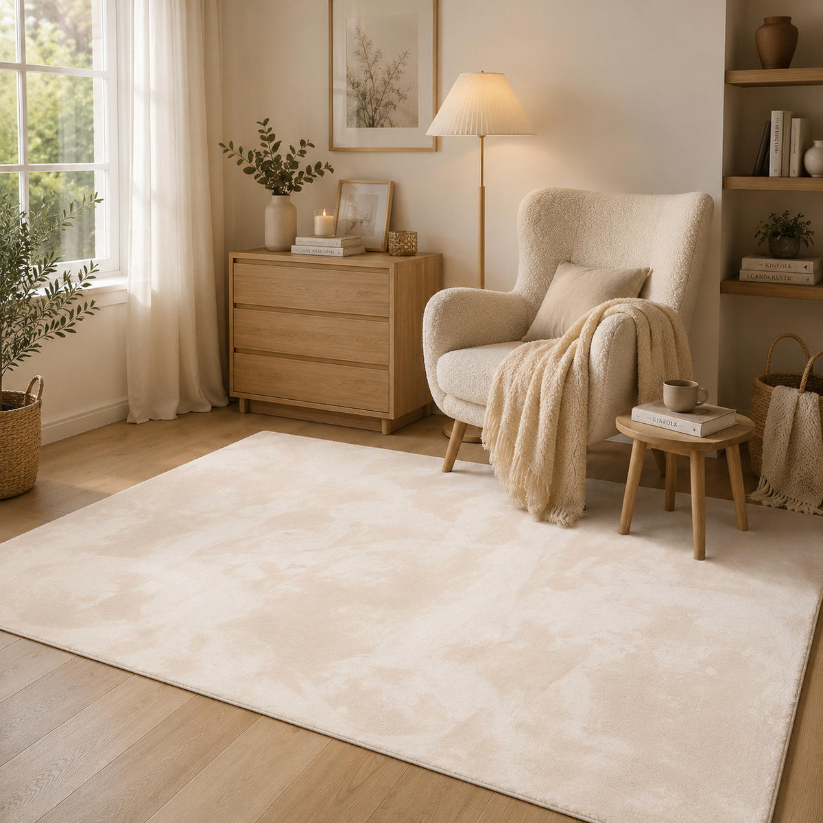 FELLTEPPICH SUPER SOFT PEARL - Creme, Textil (200/290cm) - Pergamon