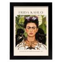 POSTER Wirbelsäulenkragen Und Kolibri A4 Schwarzer Rahmen - Schwarz, Papier (29.7/5/21cm) - Nacnic