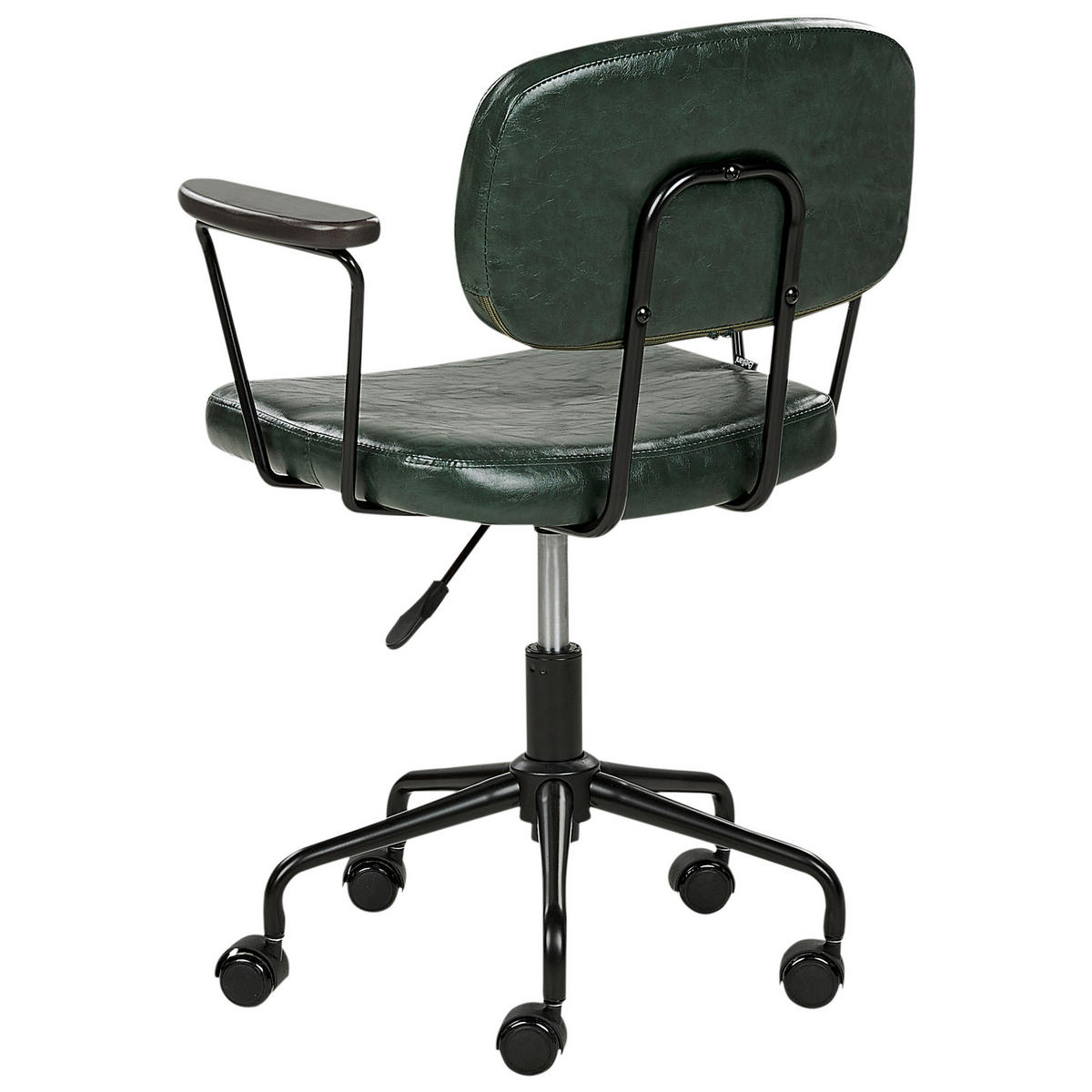 BÜROSTUHL Kunstleder Dunkelgrün Algerita - Grün, Kunststoff (62/77/62cm) - Beliani