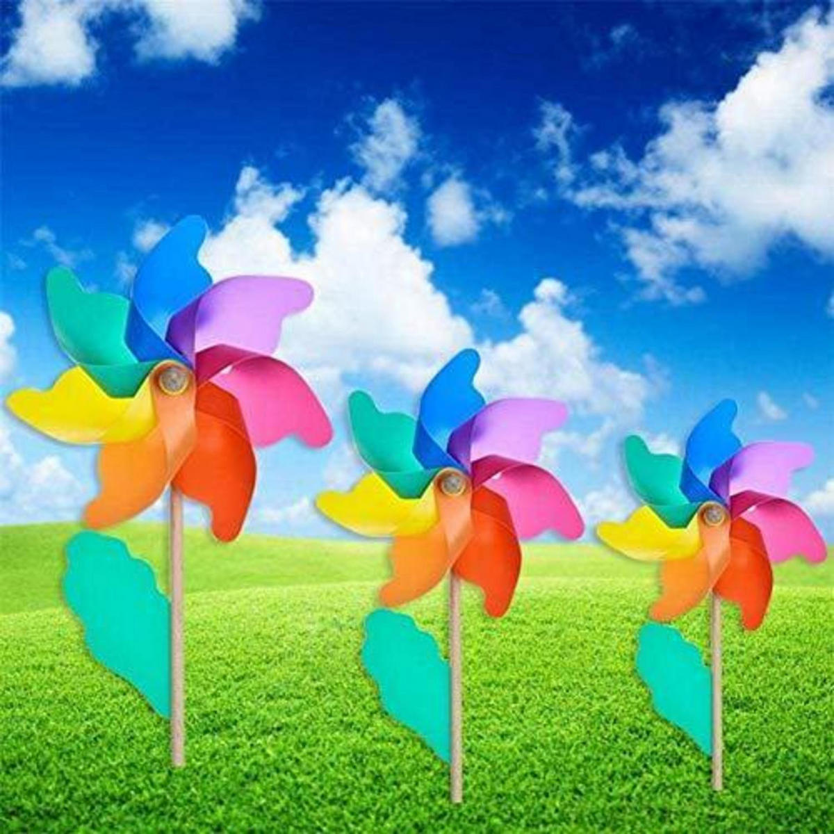 WINDSPIEL Regenbogen bunter Holzstab 18 cm - Multicolor, Kunststoff (45/18/45cm)
