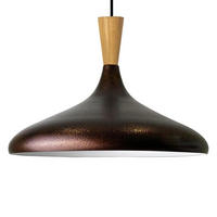 PENDELLEUCHTE Champion Holz 35/30 cm - Weiß/Kupferfarben, Metall (30/35/140cm) - Bamyum