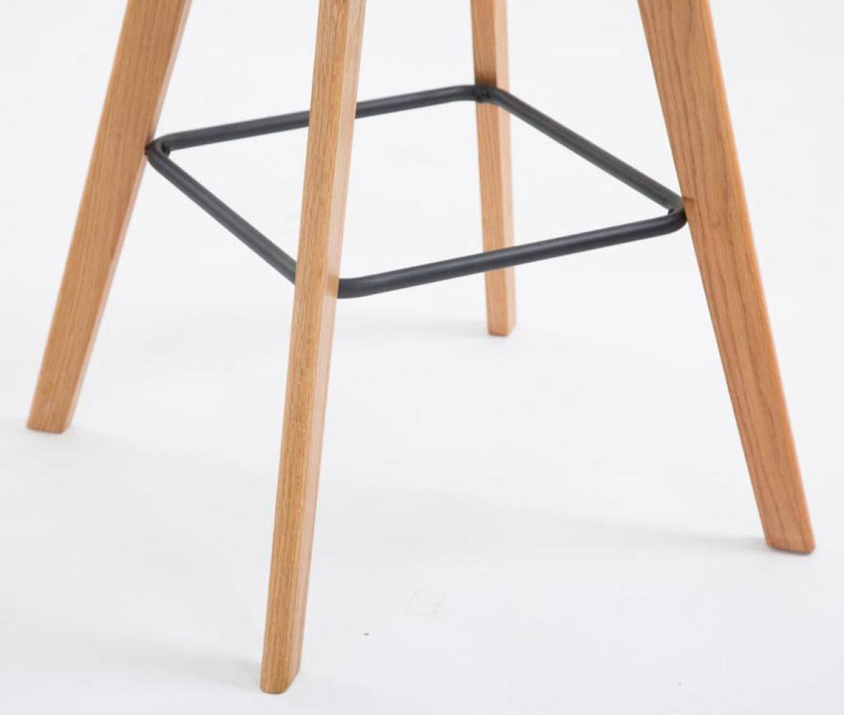 BARHOCKER 2er Set Stoff grün - Eukalyptusholzfarben/Grün, Holz/Textil (48/112/56cm) - CLP