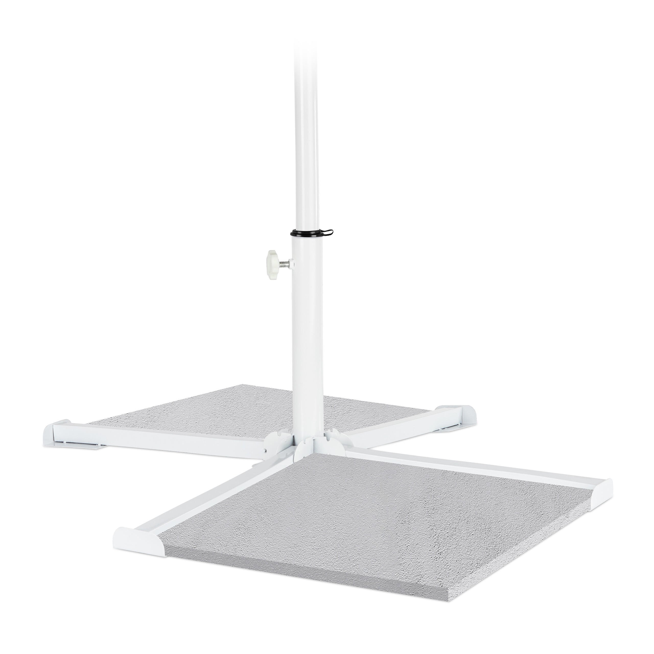 PLATTENSTÄNDER - Weiß, Metall (85/85cm) - Relaxdays