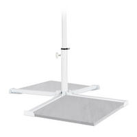 PLATTENSTÄNDER - Weiß, Metall (85/85cm) - Relaxdays