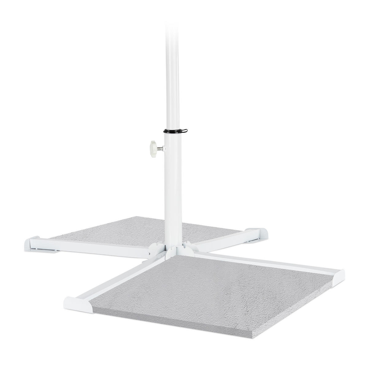 PLATTENSTÄNDER - Weiß, Metall (85/85cm) - Relaxdays