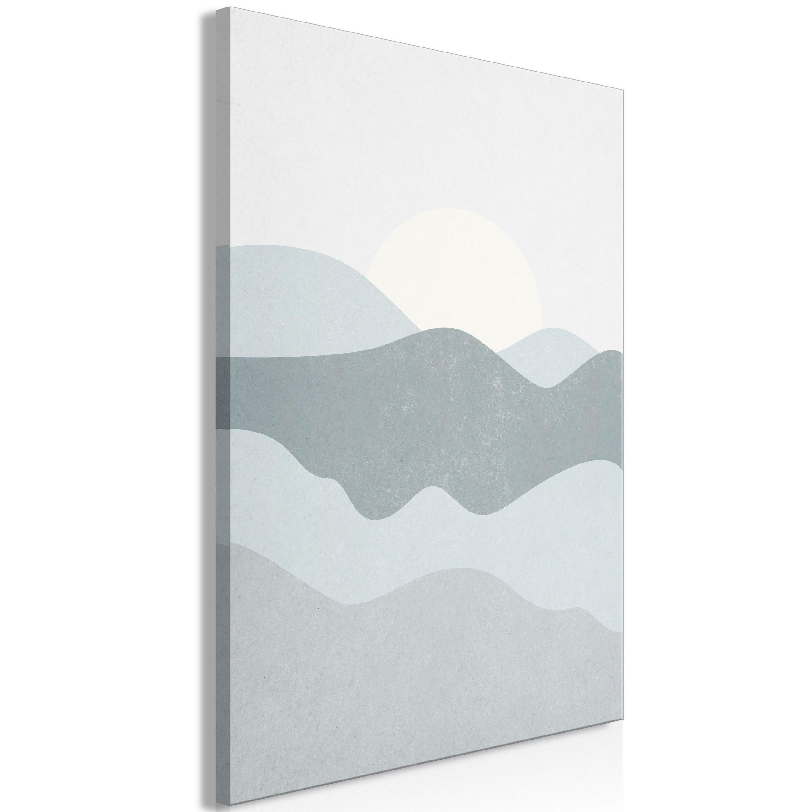 KUNSTDRUCK Blau 40/60 cm - Blau/Grau, Textil (40/60cm) - KUNSTLOFT