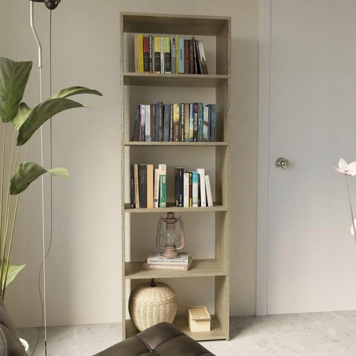 BÜCHERREGAL 60/30 EX3 Sonoma Eiche 60/30/180 cm - Sonoma Eiche, Holzwerkstoff (60/180/30cm) - Matkam Möbel