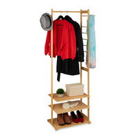 KLEIDERSTÄNDER - Hellbraun, Holz (81/177.5/38cm) - Relaxdays