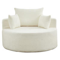 SESSEL aus Chenille-Schaumstoff, ohne Montage und modular kombinierbar - Beige, Textil (127/82/127cm) - Urban Meuble