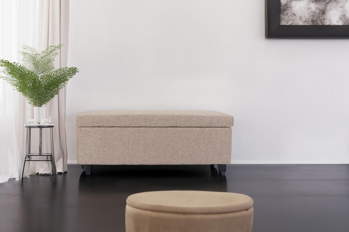 AUFBEWAHRUNGS-TRUHE Beige - Beige, Textil (114/45/45cm) - MCW