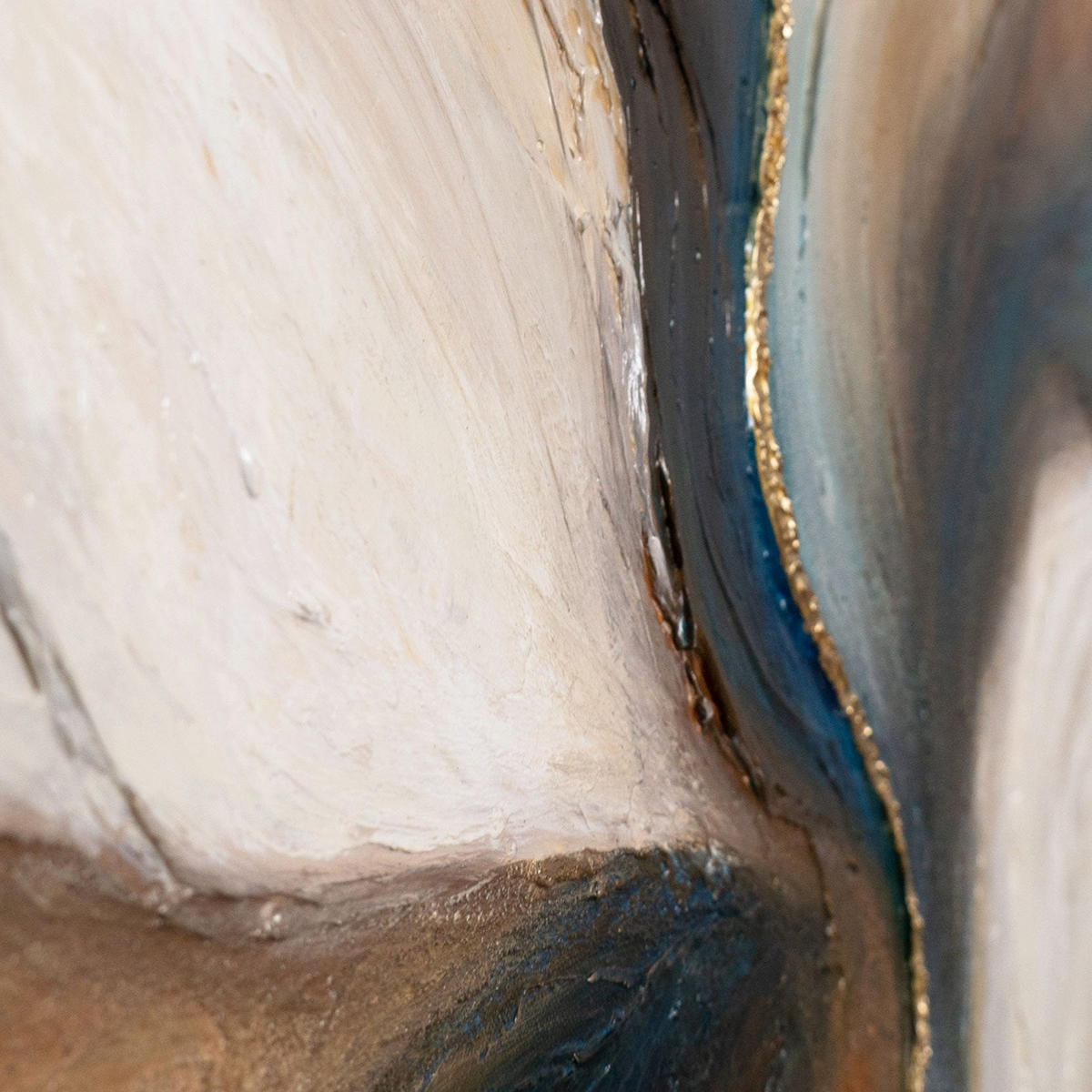 GEMÄLDE Vergehen der Zeit Schattenfugenrahmen Beige 140x100 cm - Beige, Holz (140/100cm) - YS-art gallery