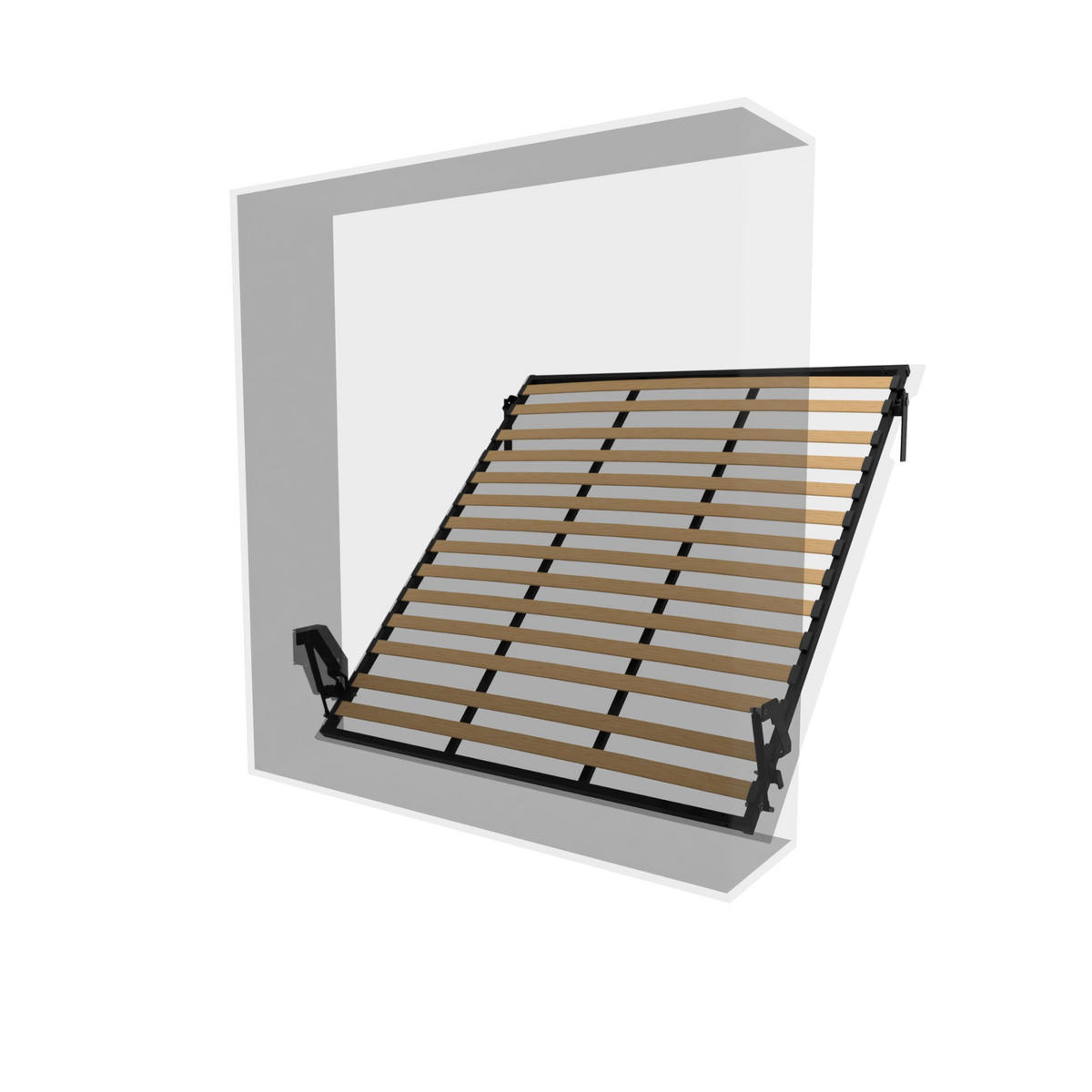 SCHRANKBETT Morphy Einbaubares 180x200 Vertikal - Weiß, Holz (180/200cm) - WallBedKing