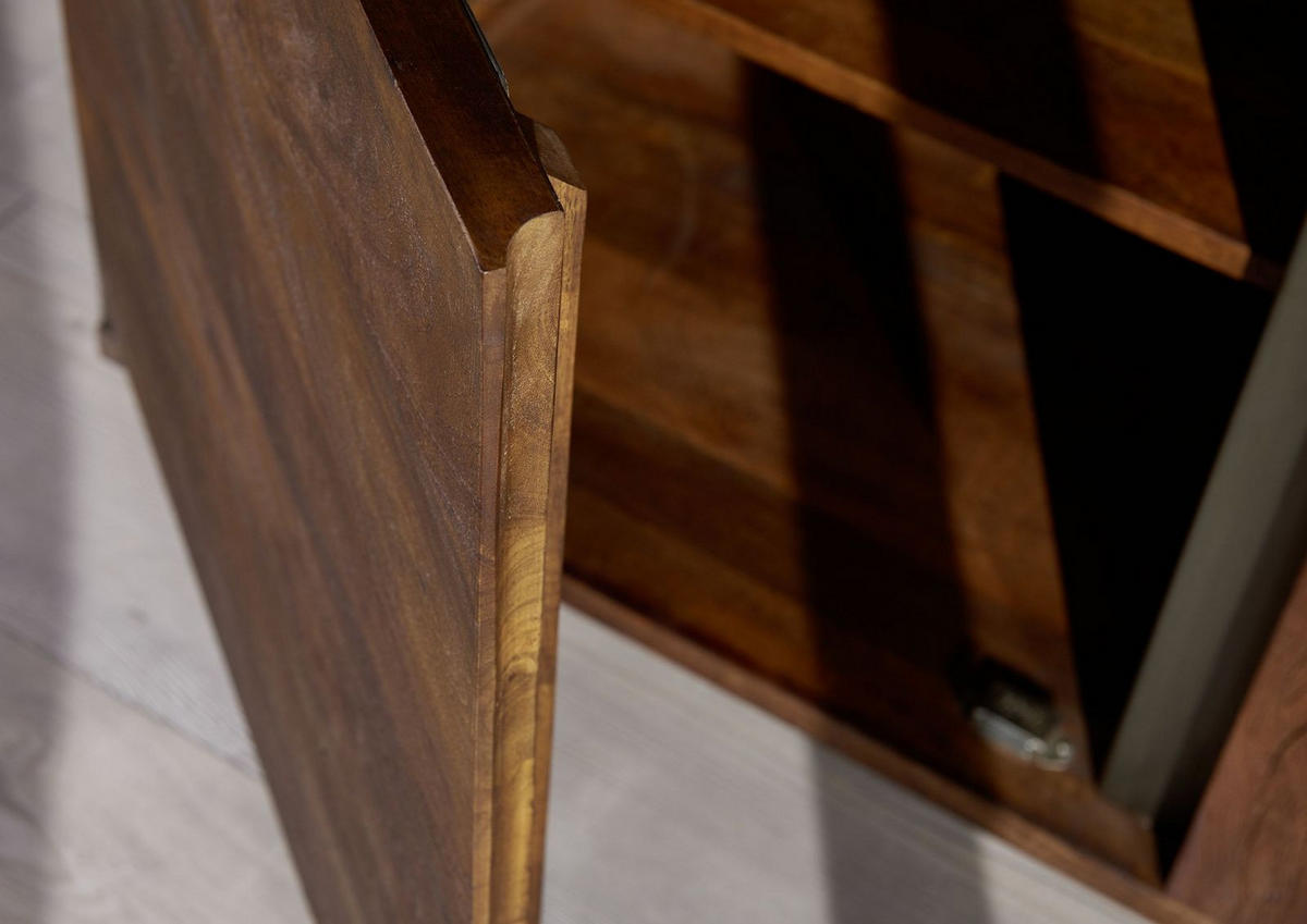 SIDEBOARD Mango 115x45x75 braun lackiert Amsterdam #09 - Braun, Holz (115/75/45cm) - Massivmoebel24