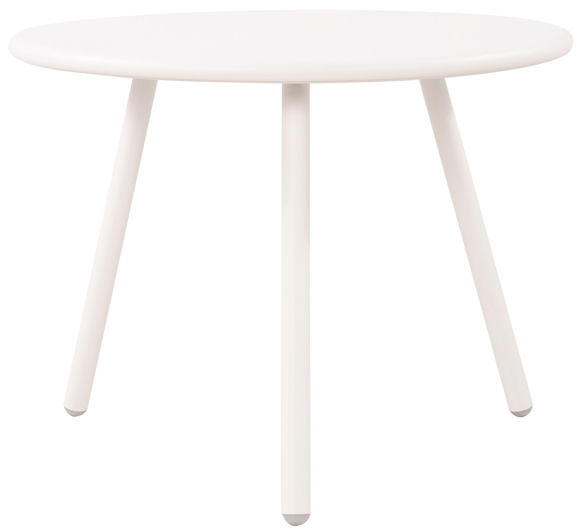 COUCHTISCH Nenim Kunststoff Weiß Beistelltisch Rund - Weiß, Kunststoff (60/60/45cm) - DELUKE