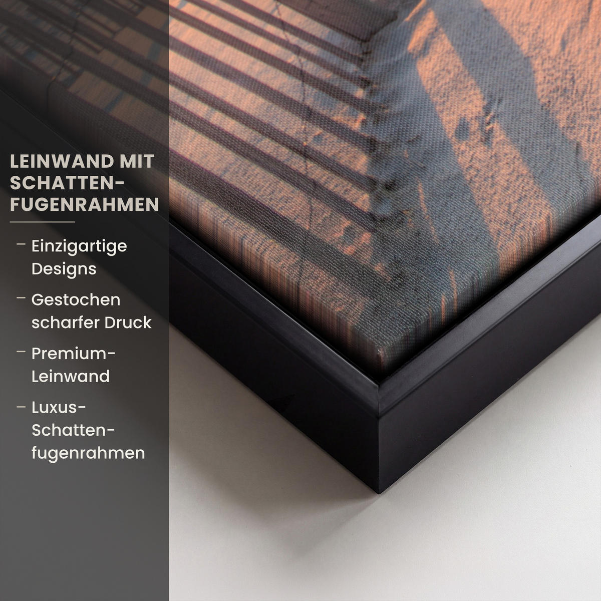 LEINWAND Bilder mit Rahmen - Strand - Meer - Düne - Sonnenuntergang - Landschaft - 70x50 - Beige, Textil (70/50cm) - MuchoWow