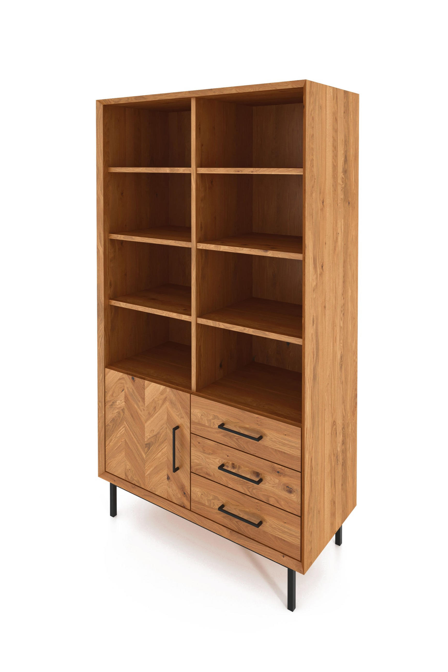 BÜCHERREGAL LEON 97x45 Wildeiche - Wildeiche, Holz (97/176/45cm) - byoak