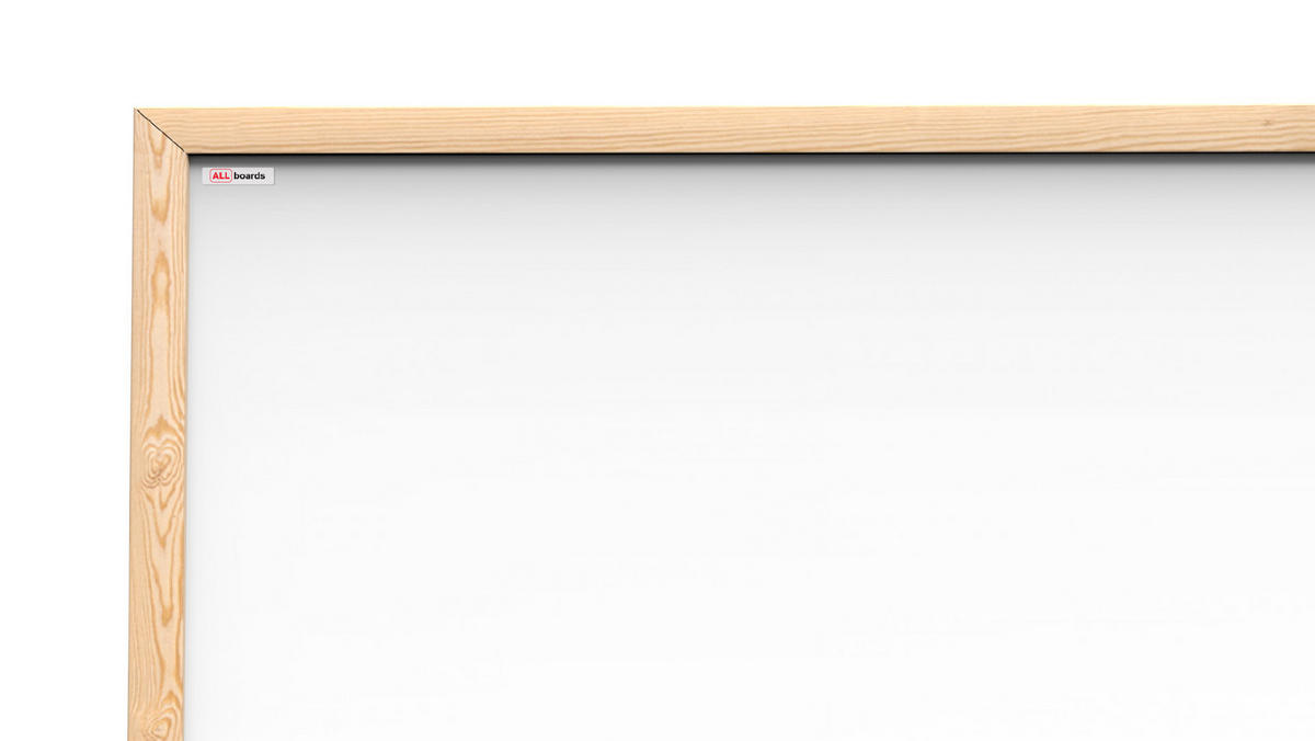 WHITEBOARD Magnetisch mit Naturholzrahmen 100x80cm - Weiß, Metall (100/80/1.5cm) - ALLboards