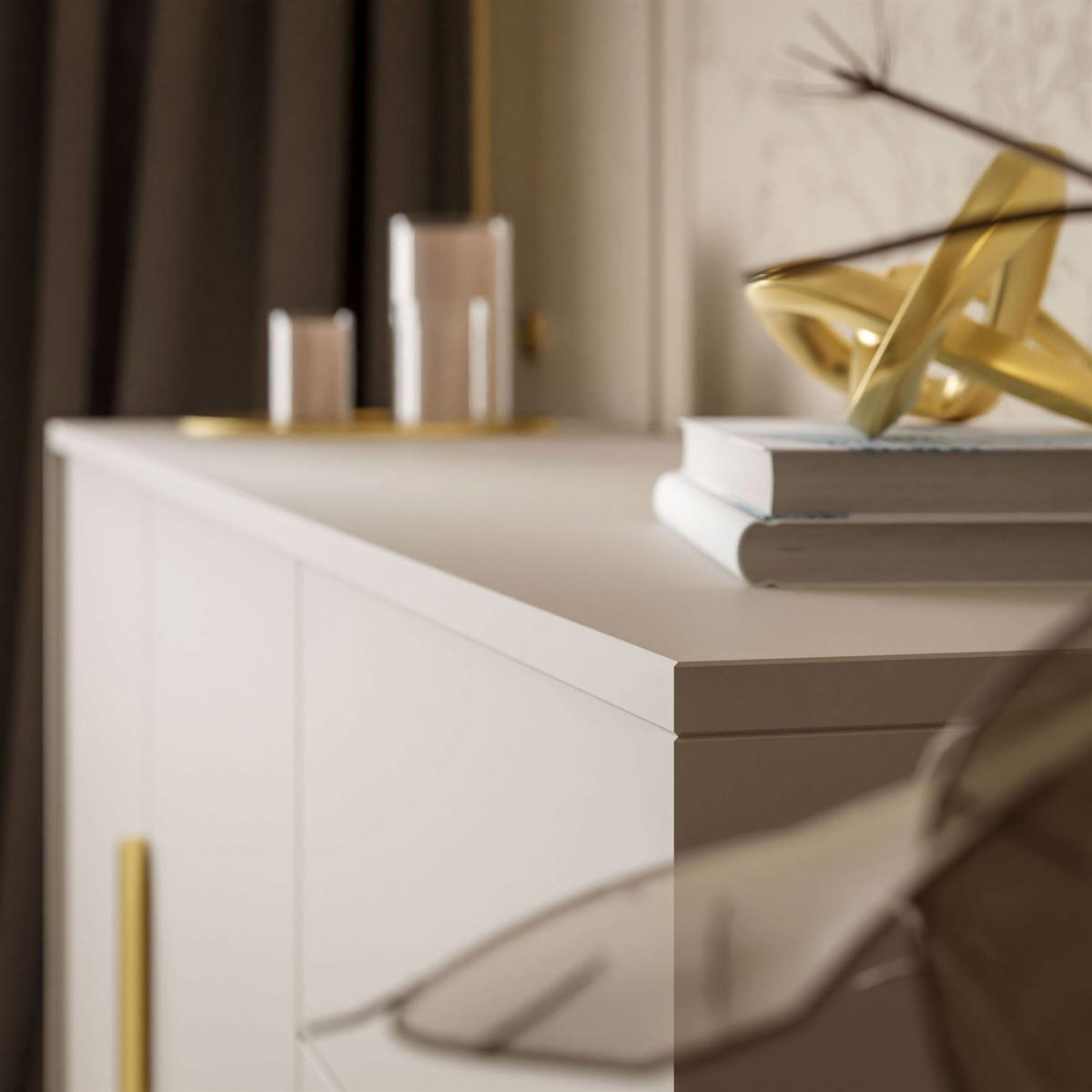 SIDEBOARD MIRACLE 2D3S mit Schubladen Kaschmir - Kaschmir, Holzwerkstoff (154/82/39cm) - Lookway