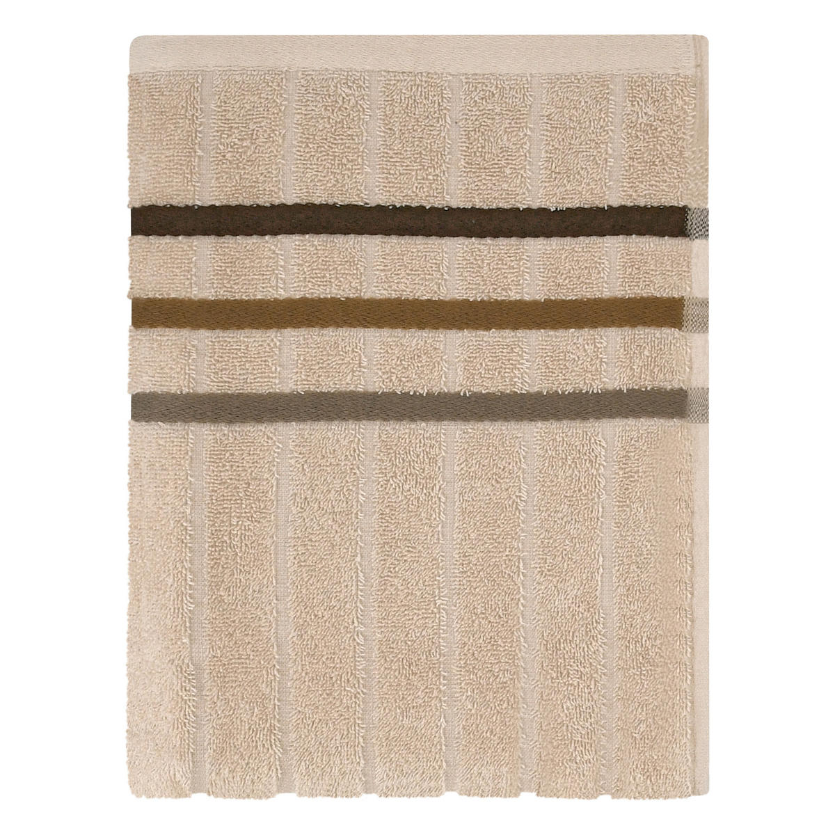 HANDTUCHSET Ohio - 4-teilig - 50 x 100 cm - Sand - Sandfarben, Textil (50/100cm) - Uncover by Schiesser