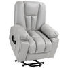 SESSEL mit Aufstehhilfe, Hellgrau - Hellgrau, Textil (96/106/94cm) - HOMCOM
